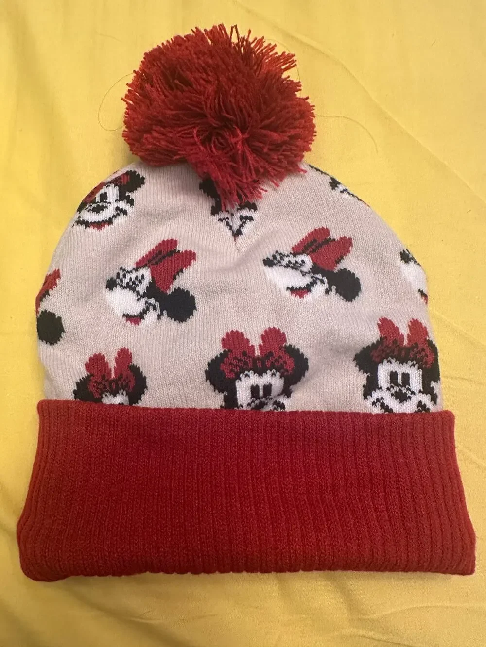 Disney Junior Minnie Mouse Toddler Knit Red Character Beanie